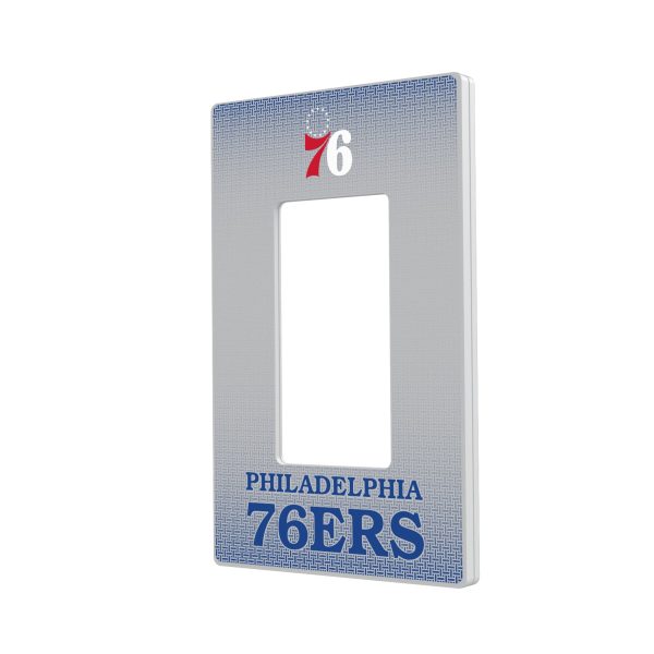 Philadelphia 76ers Linen Hidden-Screw Light Switch Plate Cheap - Image 2