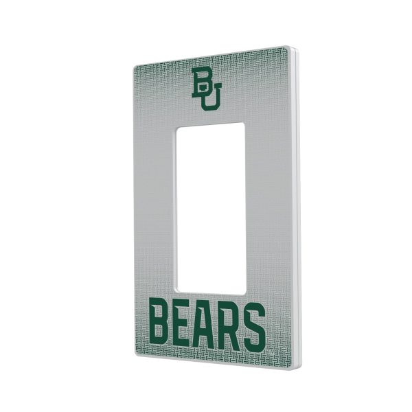Baylor University Bears Linen Hidden-Screw Light Switch Plate Online Sale - Image 2