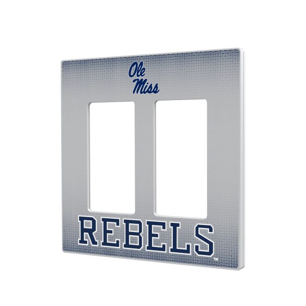 University of Mississippi Rebels Linen Hidden-Screw Light Switch Plate Online now - Image 4