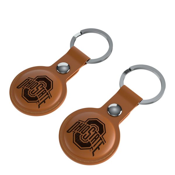 Ohio State University Buckeyes Burn Brown Airtag Holder 2-Pack Online Hot Sale - Image 3