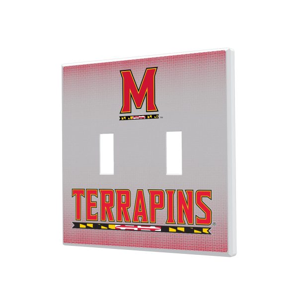 University of Maryland Terrapins Linen Hidden-Screw Light Switch Plate Supply - Image 3