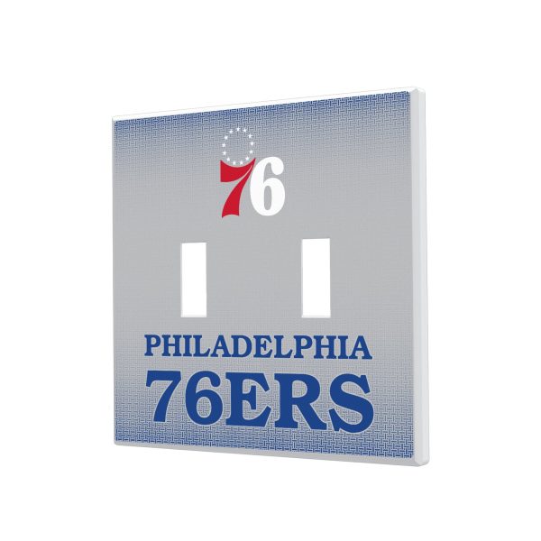 Philadelphia 76ers Linen Hidden-Screw Light Switch Plate Cheap - Image 3