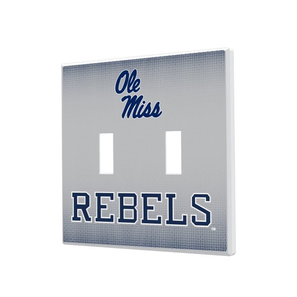 University of Mississippi Rebels Linen Hidden-Screw Light Switch Plate Online now - Image 3