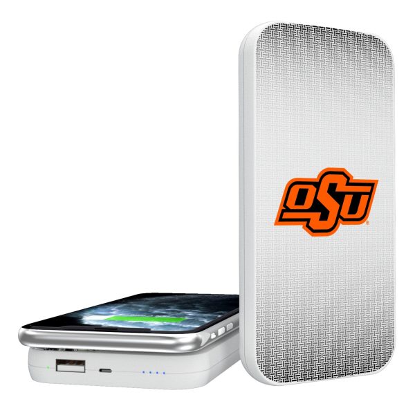 Oklahoma State University Cowboys Linen 5000mAh Portable Wireless Charger Online