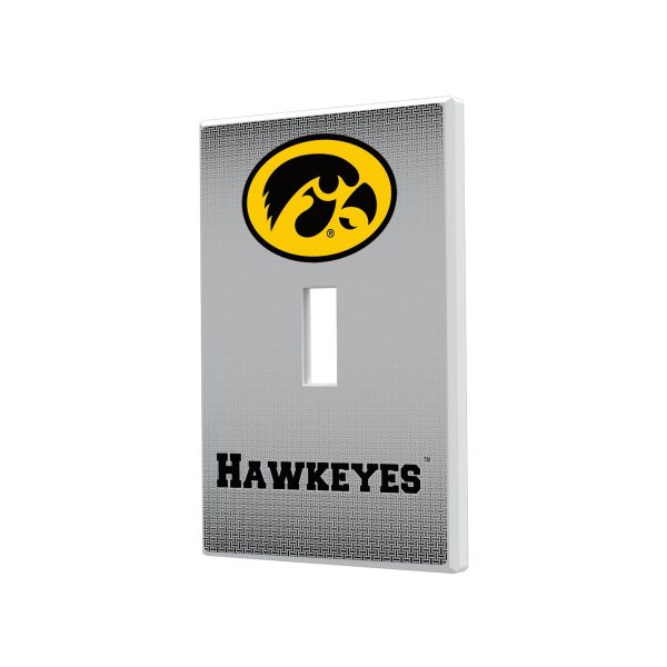 University of Iowa Hawkeyes Linen Hidden-Screw Light Switch Plate Discount