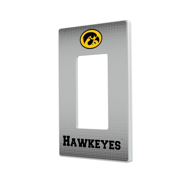 University of Iowa Hawkeyes Linen Hidden-Screw Light Switch Plate Discount - Image 2