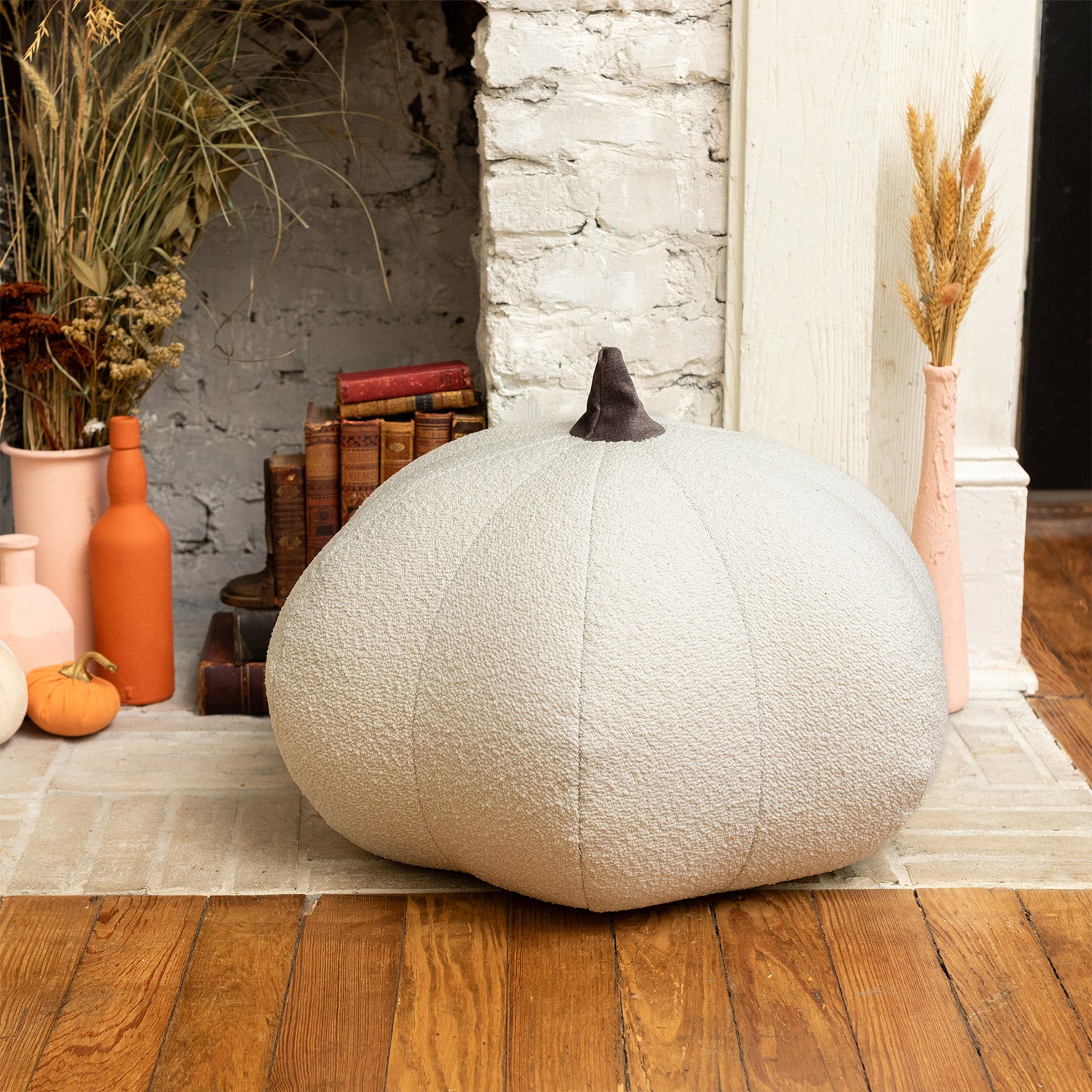 Jaxx Pumpkin Pouf – Luxurious Ottoman for Fall & Halloween Décor Online